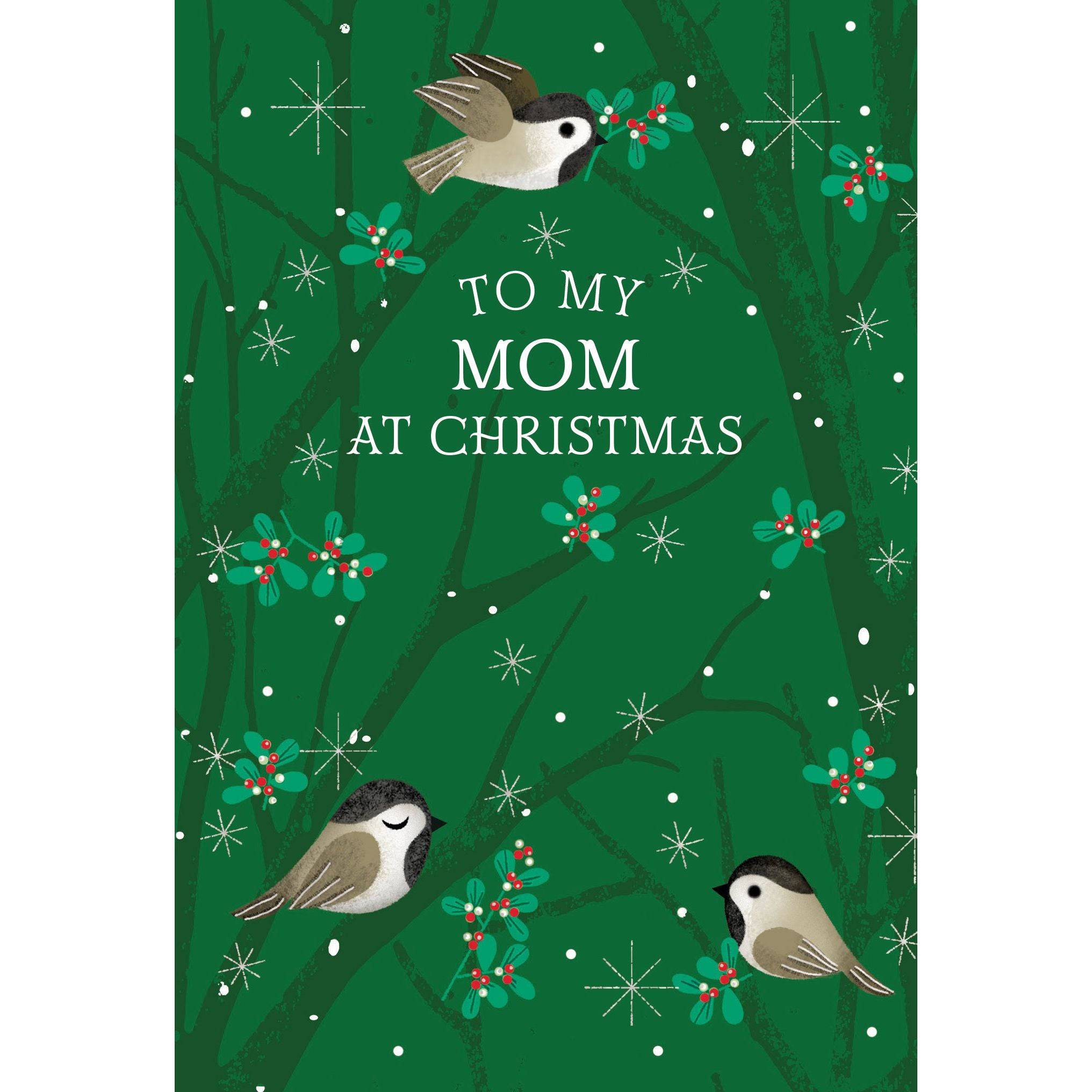 Pictura Bird Trio Christmas Card featuring three colorful birds with festive holiday design on a seasonal greeting card
